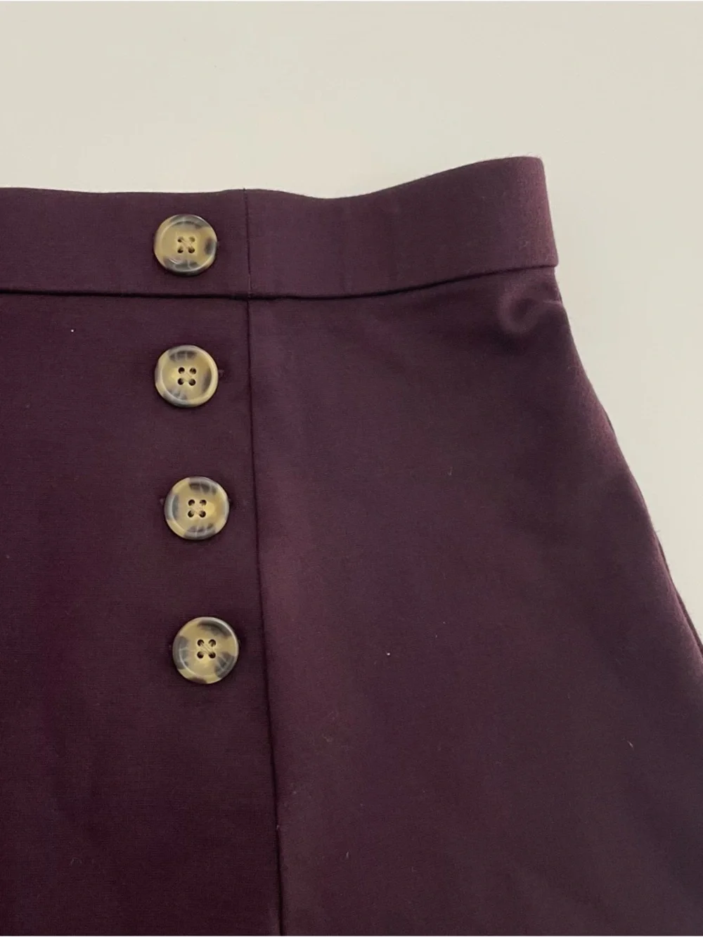 Christopher & Banks Classic Deep Plum A-Line Skirt, size L